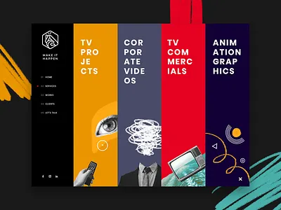 Experimental services UI collage ui