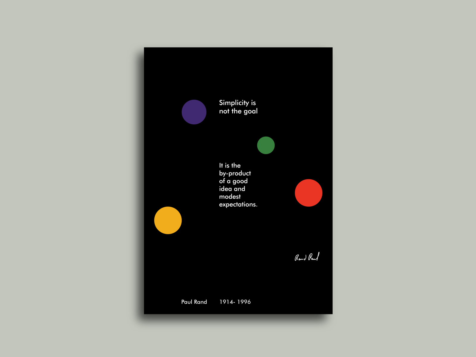 Paul Rand poster by Bogdan Virga on Dribbble Paul Rand poster