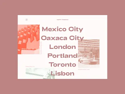 Happy Travels Blog Concept 1 blog blog design colour graphic design travel typography web design