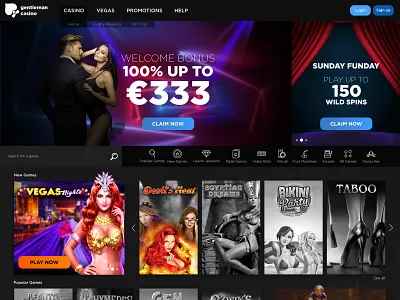Homepage UI for Gentleman Casino casino gambling layout ui ui ux ui ux design user experience user interface ux website