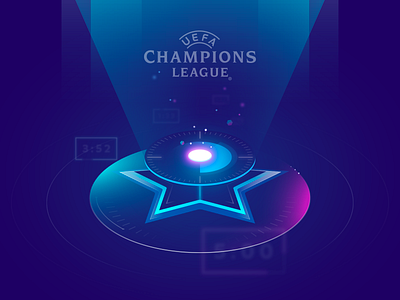 Illustration for Uefa Champions League jingle champions illustration league sky ucl uefa