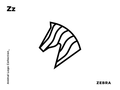 Z for Zebra animal identity illustration line art logo minimal