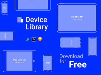 Free iPhone & iPad vector mockups – Device Library affinity designer design design app flat free free download illustration ipad 2018 ipad pro iphone iphone x iphone xr iphone xs iphone xs max mockup bundle photoshop sketch ui ux vector web