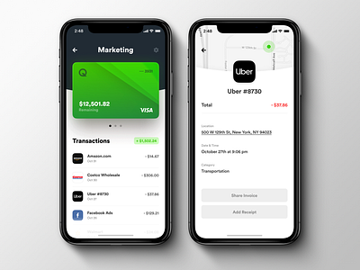 Quarter Credit Card App app app concept credit card credit card payment ios iphone iphone x transaction