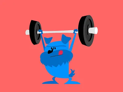 CrossFit Vila Madá Instagram Stories Covers cartoon character character design crossfit dog flat illustration midcentury schnauzer vector weightlifting