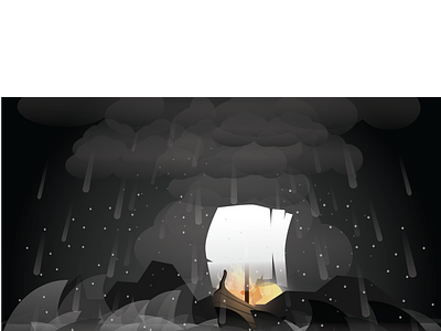 Viking art funeral illuatration ship vector viking