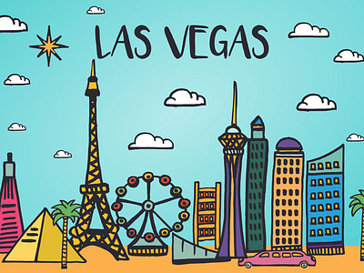 Las Vegas Vector Freebie Illustration free freebie graphics illustration las vegas usa vector