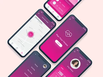 Fitness Tracker Mobile App adobe portfolio adobe xd application application design behance creative design graphic design logo mock up mockup ui ui designer ui ux ui ux design ui ux designer ux web web design xddailychallenge