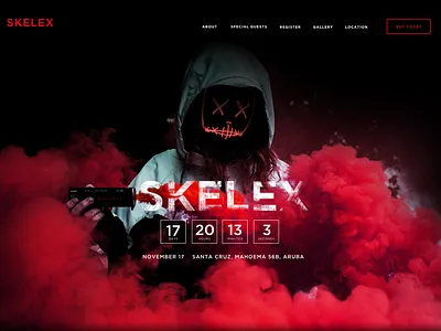 Event landing page adobe xd concert landing page ui ux website