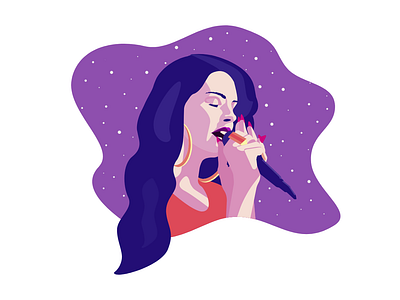 Lana Del Rey illustration lana del rey portrait vector