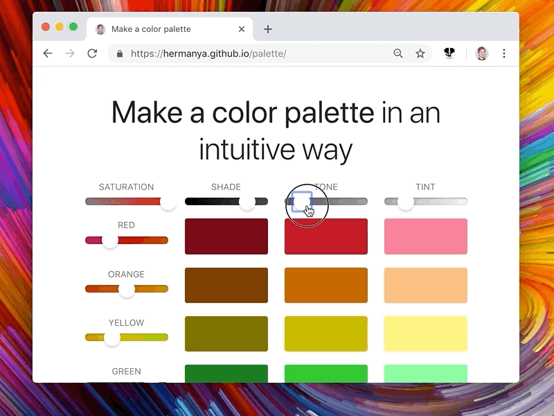 Make a color palette color palette color scheme colors intuitive make a color palette tweak colors