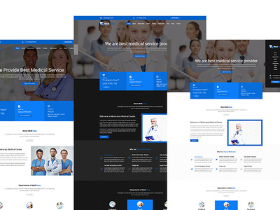 Hospital Landing Page agency hospital lading page leading page design medical nursing room one page design