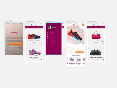 shoenbags design ecomerce ui ux