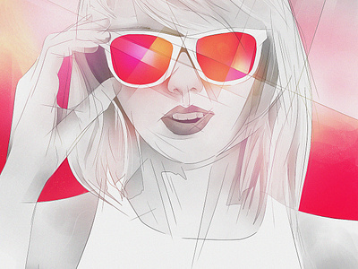 Taylor Swift alison black and white design dynamic fresh geometric girl hot illustration pink pop poster purple red singer summer sun sunglasses swift taylor