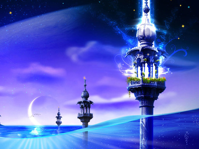 Islamic Panorama By Bluelioneye illustration islamic