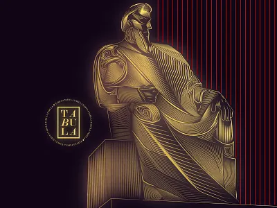 The Statue art artisan artist artwork black character design digital future futuristic gold graphic design illustration illustrator line art painting portrait space vector