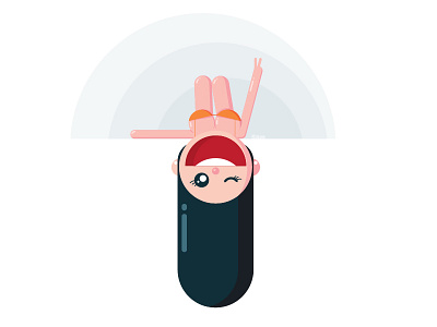 Bikini Girl bikini character design flat girl illustration smile