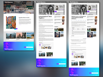 UI/UX design for Blog article blog blog design homepage landing page recipe travel ui user experience user inteface ux
