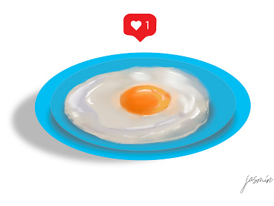 Fried Egg art brush design digital illustration digital painting illustration