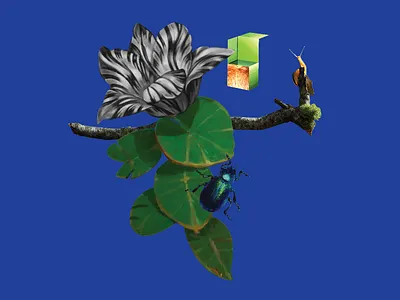 Collage close up animal art collage design illustration poster