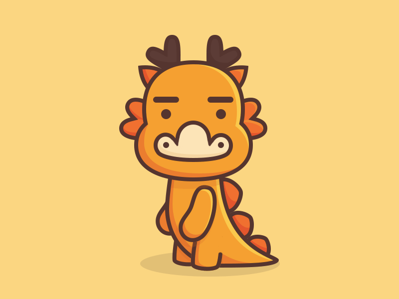 A dragon animal cartoon chinese dragon gif illustration loong mascot