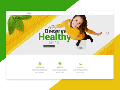 Cona - Fitness Coach Webdesign fitness fitnesscoach food foodweb lifestyle ui ux website website builder wordpress design