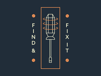 Find & Fix it branding illustration vector