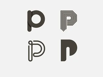 P lettermarks brand branding design graphic design illustration lettering lettermark logo logo design logotype minimal typography vector