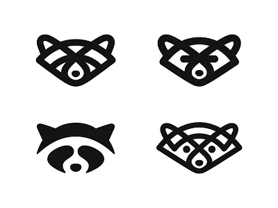 Raccoons animal logo mark raccoon symbol