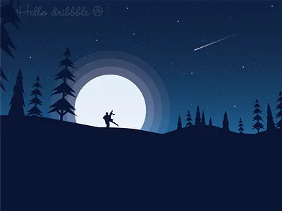 Hello Dribbble illustration