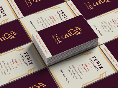 Fenix Consultants bird logo branding branding design branding designer burgundy business card business card design business design consultancy consultants design fenix gold foil graphic design logo logo designer logo designers