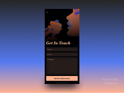 028 Contact Us app contact us dailyui ui