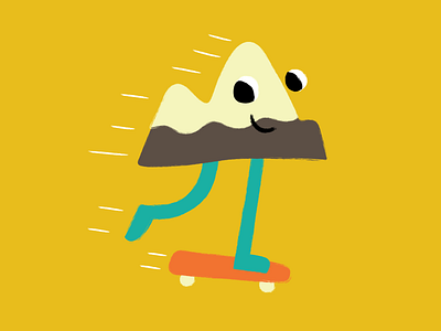 Skate Mountain mountain skateboarding vector illustration