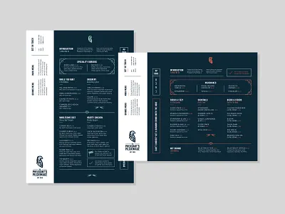 The Pheasant's Pilgrimage bar brand brand design branding catering food identity identity design logo logo design menu menu design print print design restaurant style