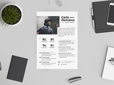 Free Hipster Resume Template with Attractive Design ai curriculum vitae cv cv template eps free cv free cv template free resume template freebie freebies illustrator resume