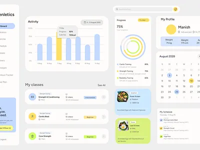 Zenletics Fitness Dashboard graphic design logo ui