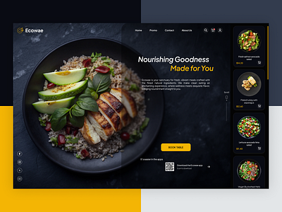 Ecowae - Healthy Food Web App Design healthychoices ui