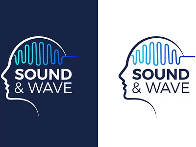 Human brain wave logo human sound wave logo design brain wave line