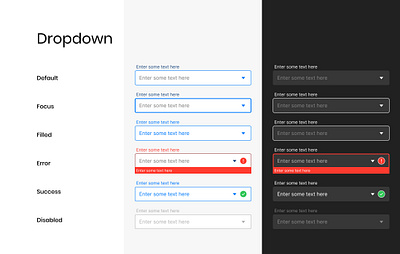 Dropdown states components dropdowns ui