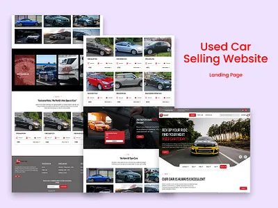 Used Car Selling Website Landing Page app design graphic design illustration logo typography ui ux vector