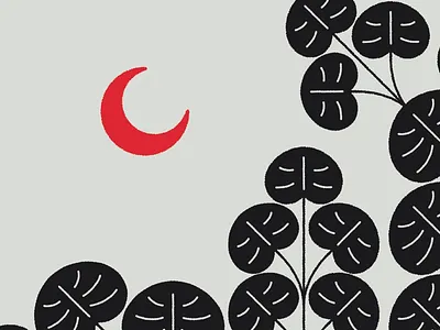 RioCedro Nights beach brushes illustration moon nature