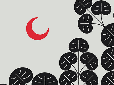 RioCedro Nights beach brushes illustration moon nature