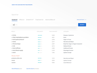 Instant Search / uix exploration database desktop digital information architecture input instant medical module process product design results sass search suggestions tabs terms ui user experience ux web app