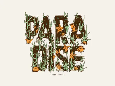 Paradise branding clothing design illustration logo paradise sketch vector