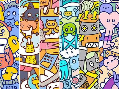 little monster flat icon illustration monster