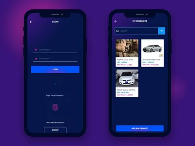 Mobile App for Bidding app art cards colorful design design gradient iphone 10 ui ui ux ux