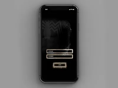 Daily UI #001 Login mobile sign up screen symbiote ui venom