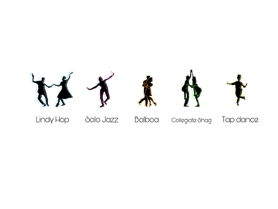 Daily UI 055 Icon Set balboa daily 100 dailyui dailyui055 dance design icon iconset jazz lindy hop solojazz tap ui