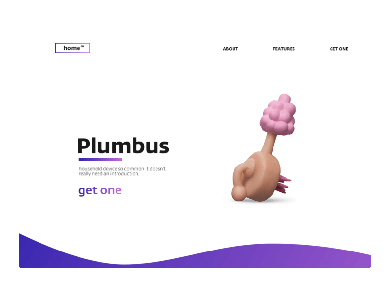 DailyUI #003 Plumbus Landing Page! dailyui 003 landing page ui ux