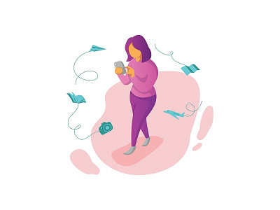 travelers design flat ilustration minimalis travelers